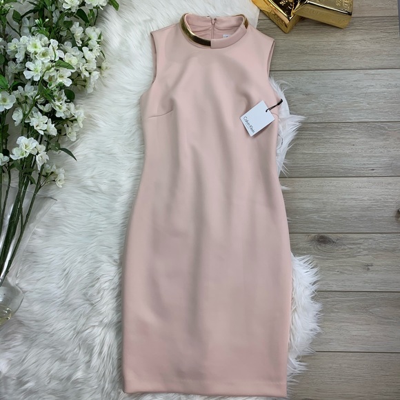 Women’s Sheath Dress With Necklace Detail - Picture 3 of 8